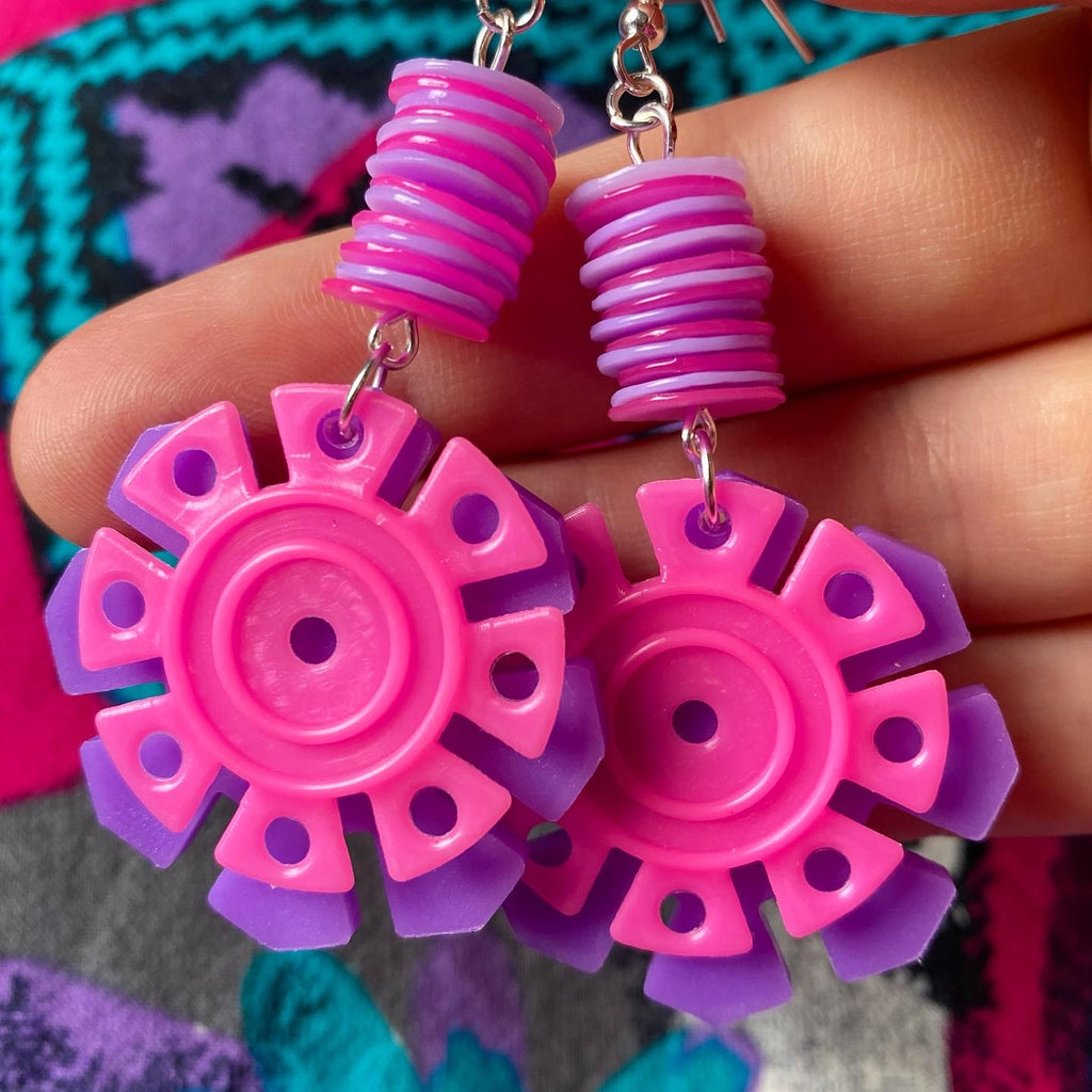 Colourful toy earrings
