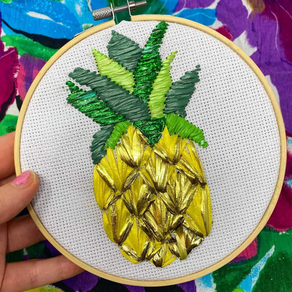 Embroidered pineapple