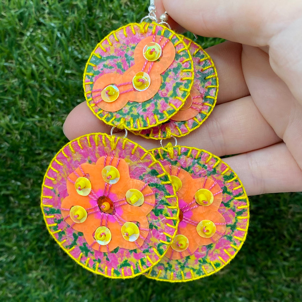 Circularia flower earrings