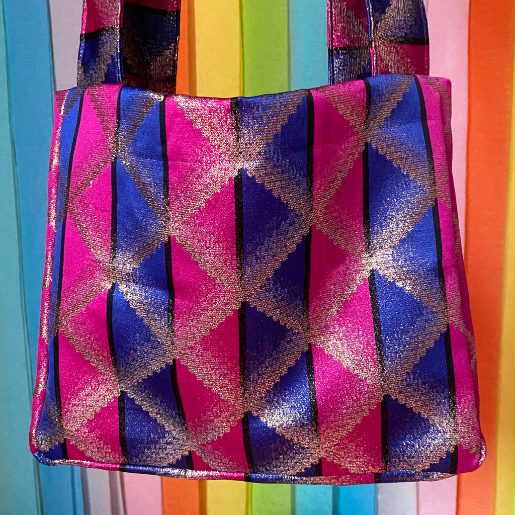 Recycled fabric mini tote bag