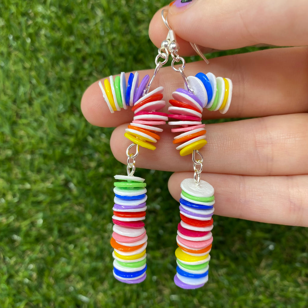 Candy cane earrings