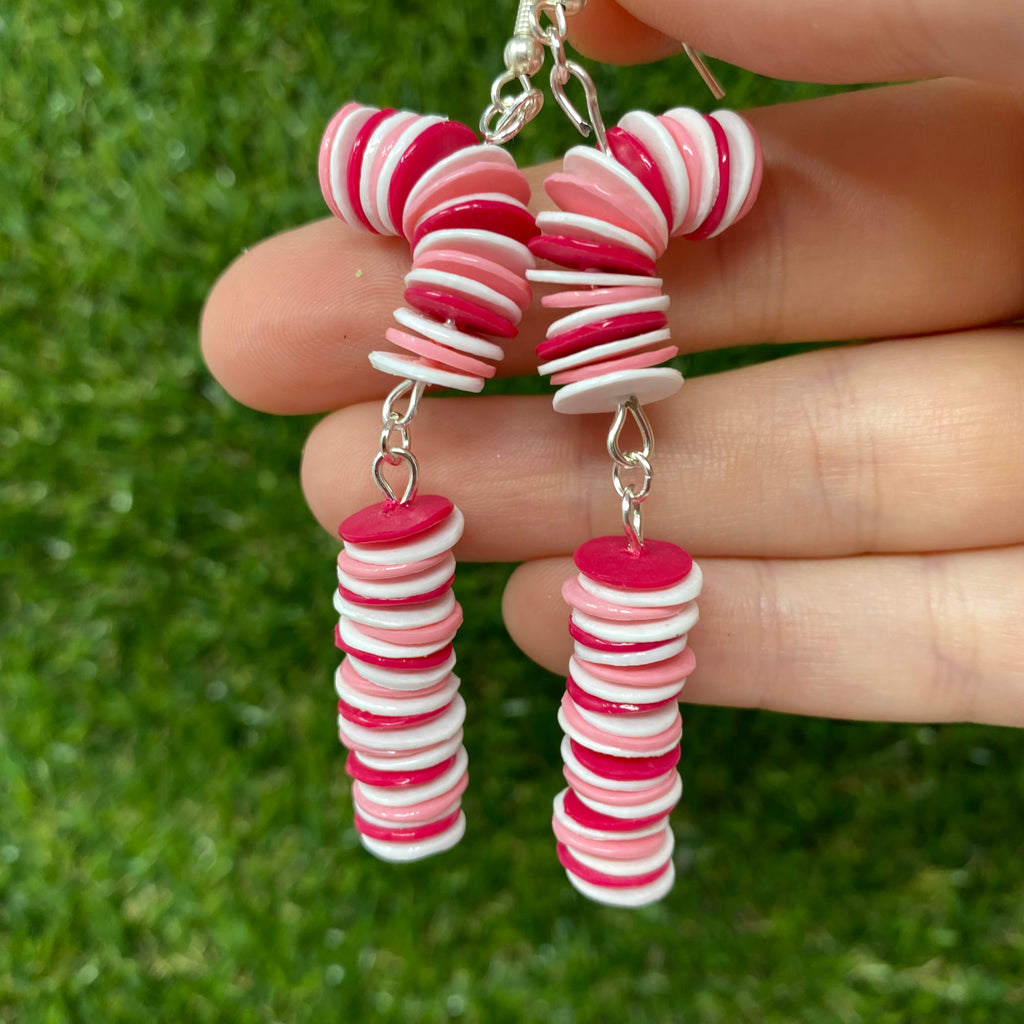 Candy cane earrings